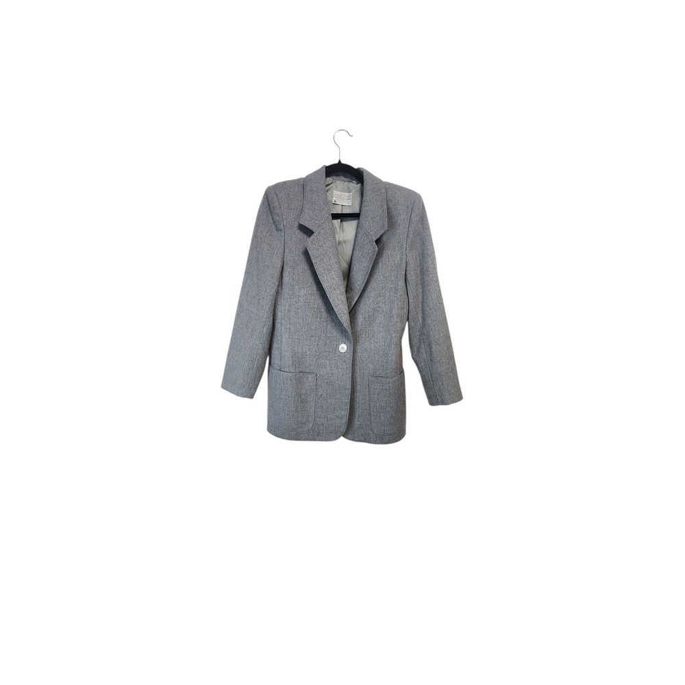 Vintage Pendleton Woolen Mills Women's Gray Wool Blazer Jacket‎